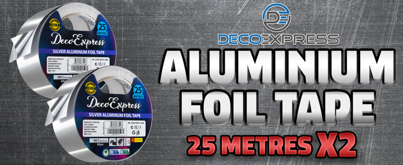DECO EXPRESS Aluminium Adhesive Tape - Insulation Tape - 25 M, 4 Pcs - Get Trend