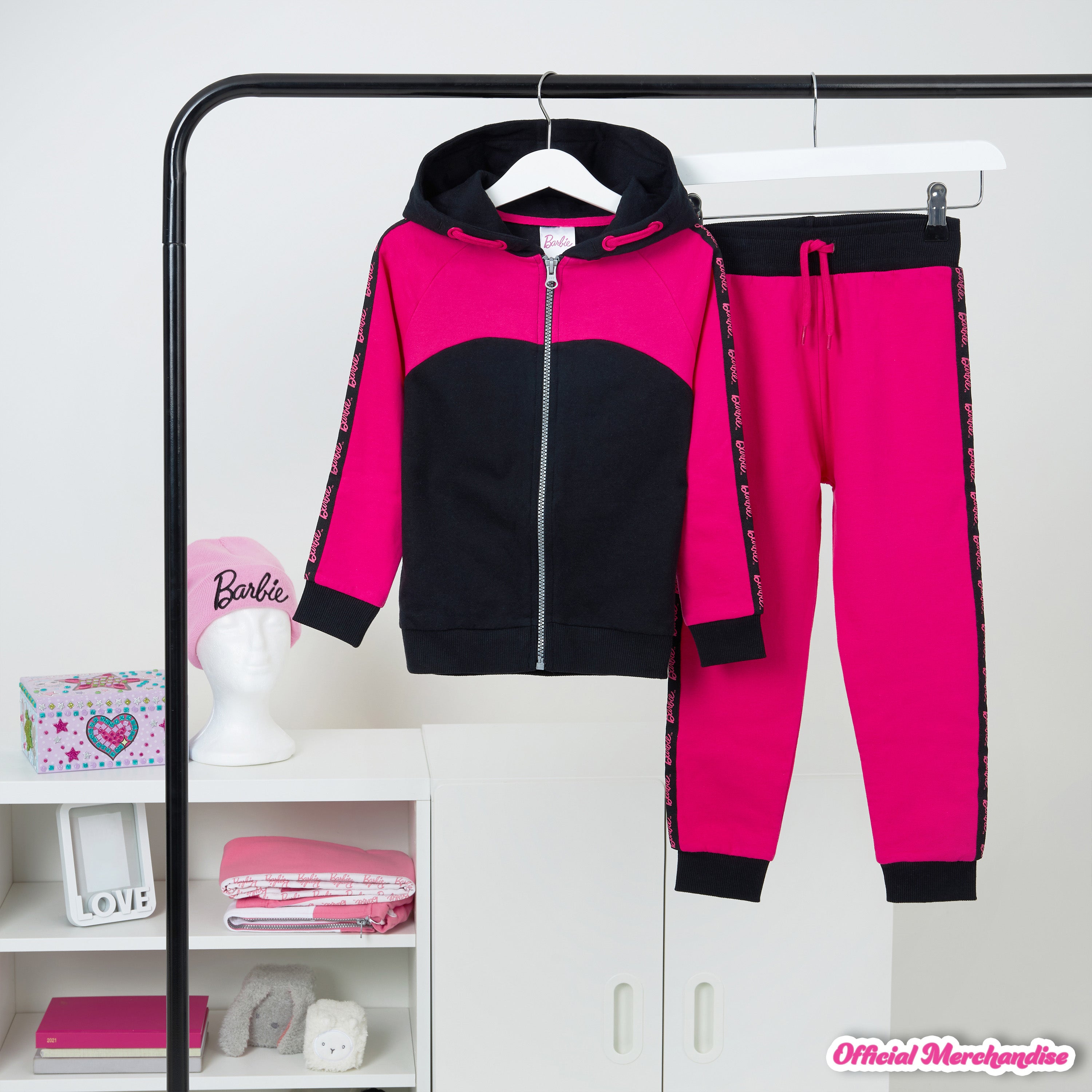 Barbie Girls Tracksuits, Zip Up Hoodie and Tracksuit - HOT PINK - Get Trend