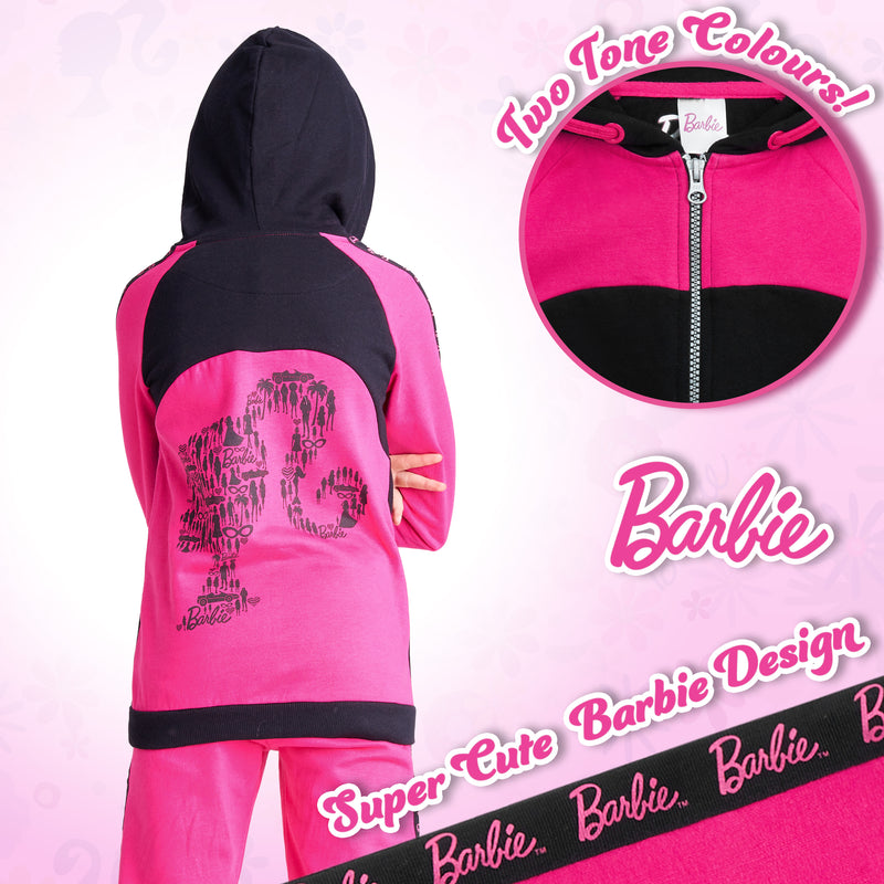 Barbie Girls Tracksuits, Zip Up Hoodie and Tracksuit - HOT PINK