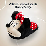 Disney Ladies Slippers,  Fluffy Indoor House Shoes - Minnie Mouse - Get Trend