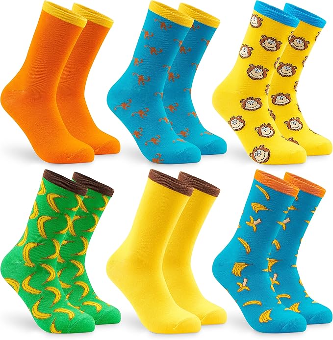 CityComfort Mens Socks Multipack of Funny Socks Men and Teens, Pack of 6 - Get Trend