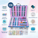 Disney Stitch Art Set for Kids 130+ Pieces  Colouring Pencils - Get Trend