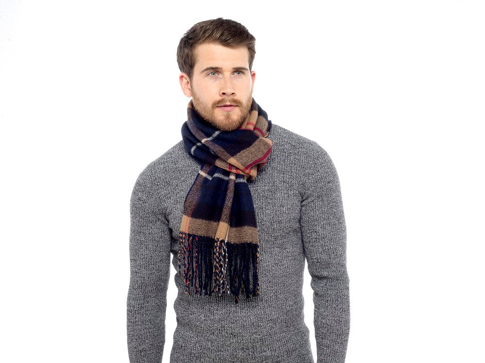 CityComfort Mens Scarf, Reversible Tartan Scarf for Men, Mens Gifts - Get Trend