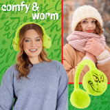 The Grinch Womens Fluffy Earmuffs, Cosy Winter Accessories - Gifts for Her