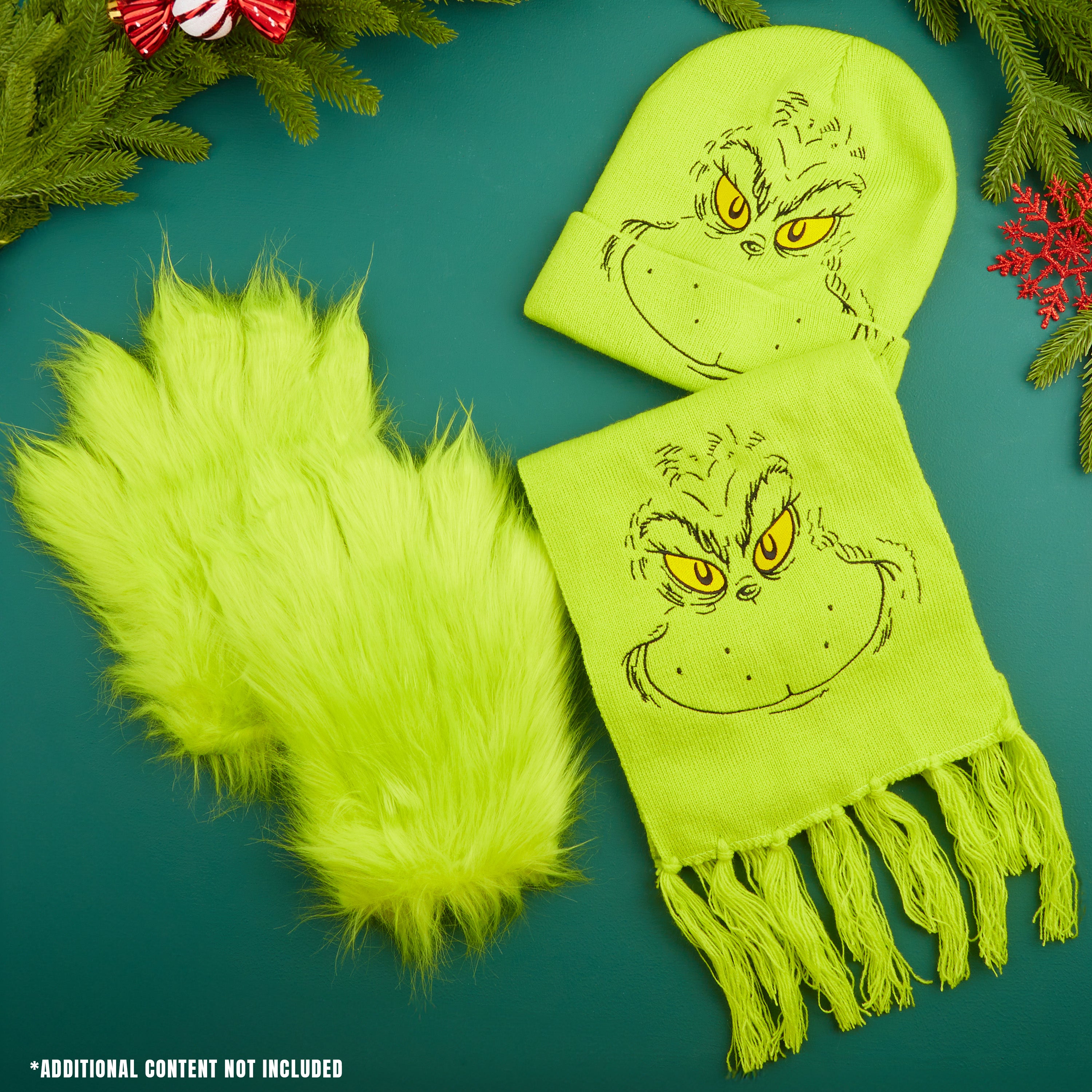 The Grinch Women's Winter Accessories Set, Hat Scarf Gloves
