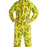 The Grinch Mens & Teenagers Fleece Onesie with Hood, Cosy Fleece Loungewear - Funny Gifts for Him