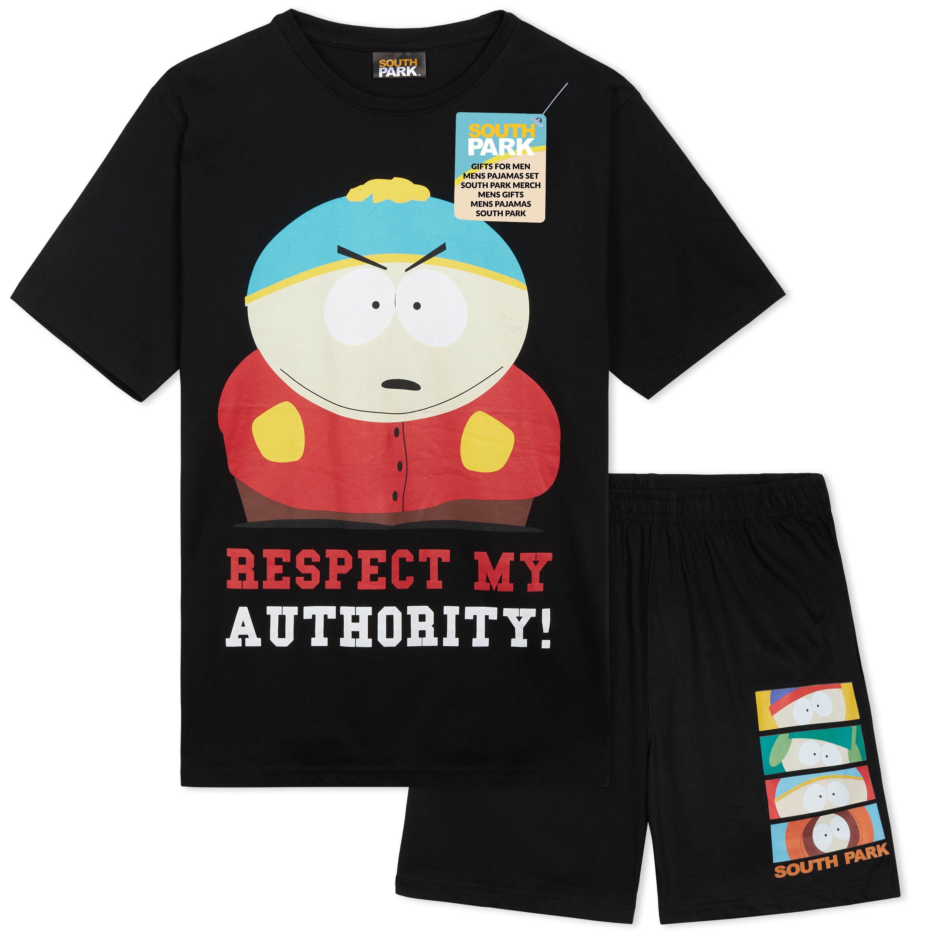 South Park Mens Pyjamas Set Short PJs Funny Nightwear Lounge Set Comfy Sleepwear - Get Trend