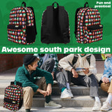 South Park Backpack for Boys Teens Travel Rucksack Gym Mens Work Bag Stan Kenny Eric Daypack for University School Funny Gifts