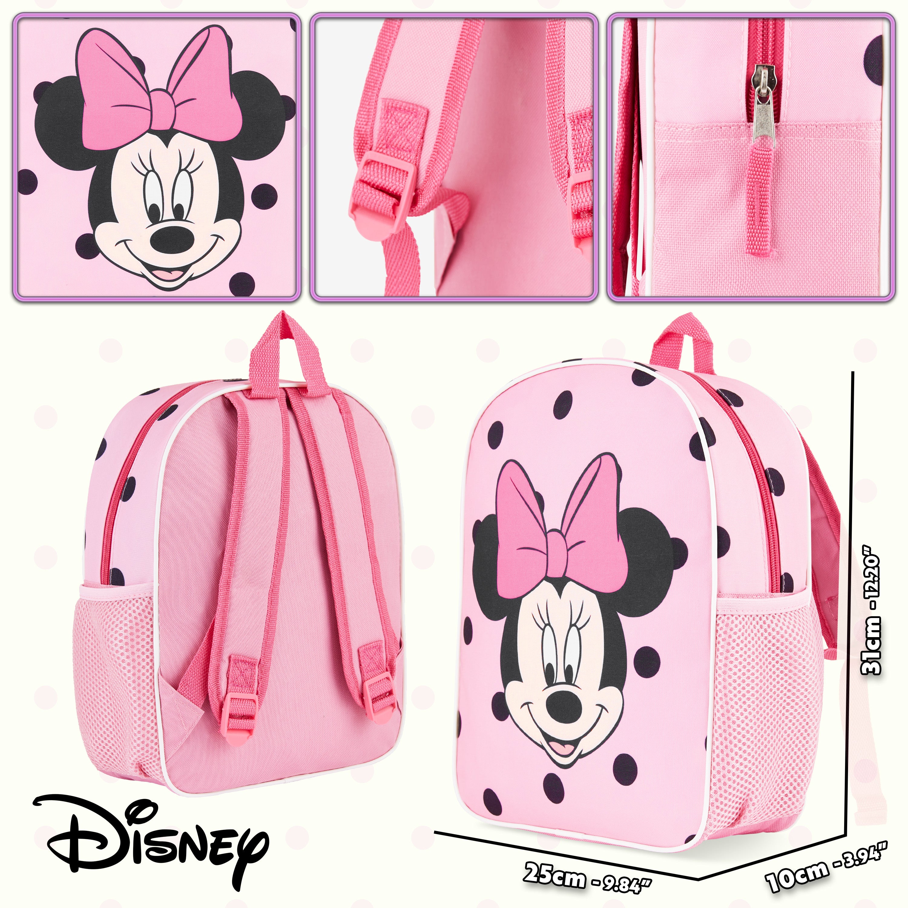 Disney Stitch, Elsa & Minnie Mouse Toddler Backpacks for Girls 