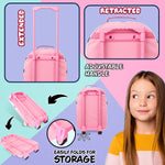 Disney Kids Suitcase - Foldable Trolley Bag 47 x 30cm, 2 Wheels Extendable Handle - Get Trend