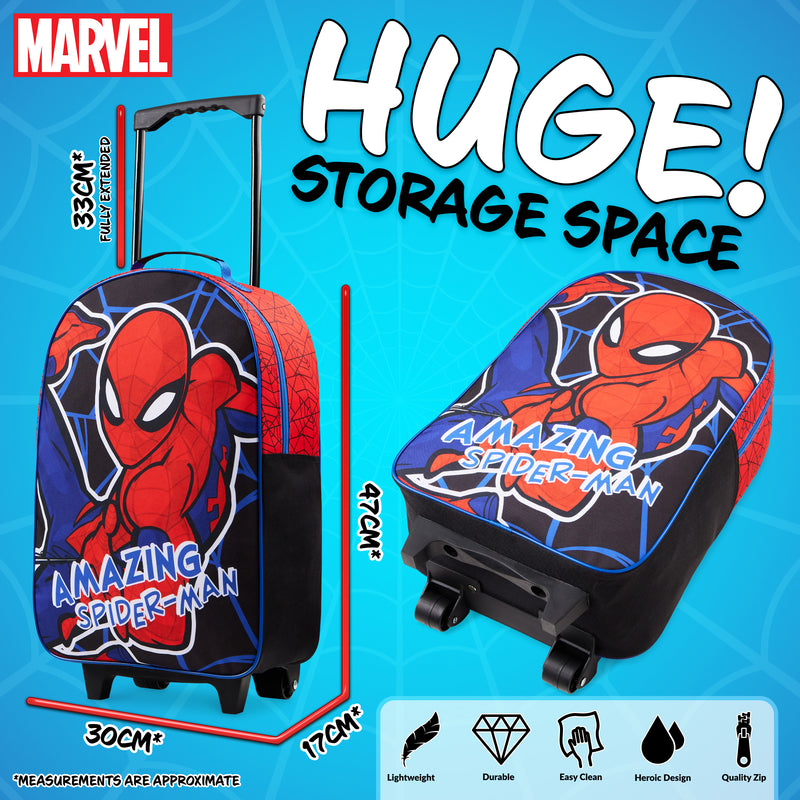 Marvel Suitcase for Boys Spiderman Carry On Avengers Travel Bag with Wheels