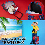 Marvel Kids Suitcase - Foldable Trolley Bag 47 x 30cm, 2 Wheels Extendable Handle - Get Trend