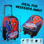 Marvel Kids Suitcase - Foldable Trolley Bag 47 x 30cm, 2 Wheels Extendable Handle - Get Trend