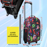 Marvel Kids Suitcase - Foldable Trolley Bag 47 x 30cm, 2 Wheels Extendable Handle - Get Trend