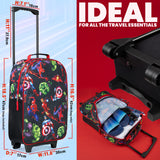 Marvel Kids Suitcase - Foldable Trolley Bag 47 x 30cm, 2 Wheels Extendable Handle - Get Trend