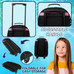 Disney Kids Suitcase - Foldable Trolley Bag 47 x 30cm, 2 Wheels Extendable Handle - Get Trend