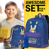 Sonic The Hedgehog School Bag Set, 4 Piece Set