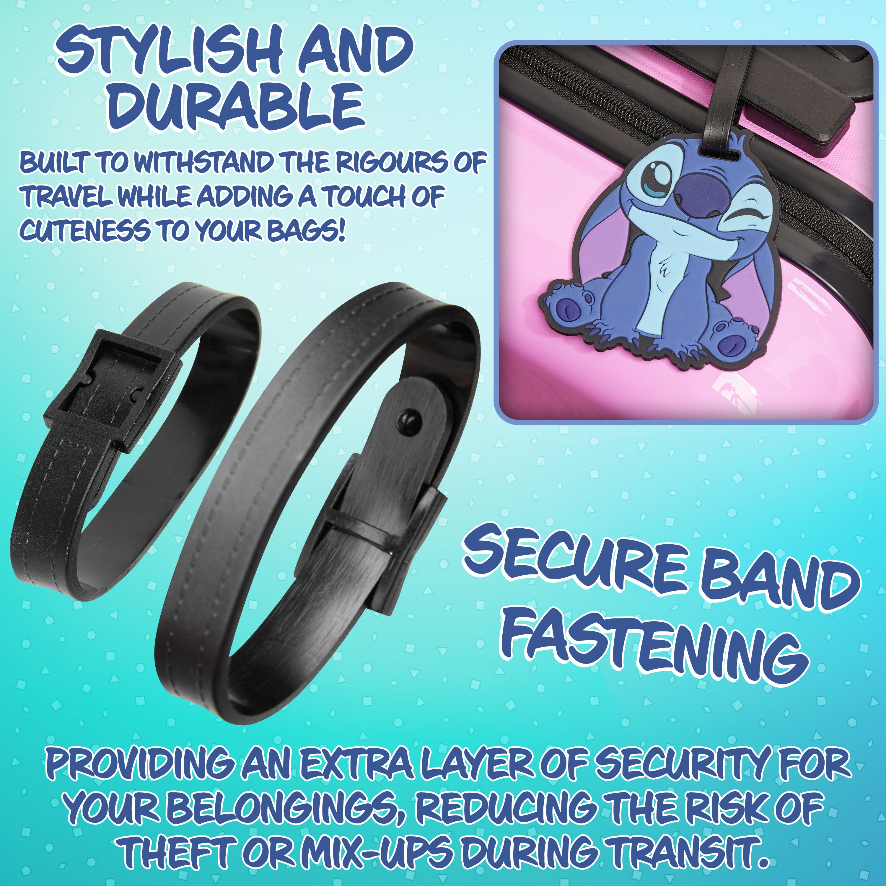 Disney Luggage Tags for Suitcase, Baggage Identification for Travel - STITCH - Get Trend