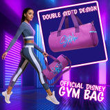 Disney Kids Sports Bag, 40 x 20 x 20cm 2 Pockets Adjustable Strap (Purple Stitch) - Get Trend