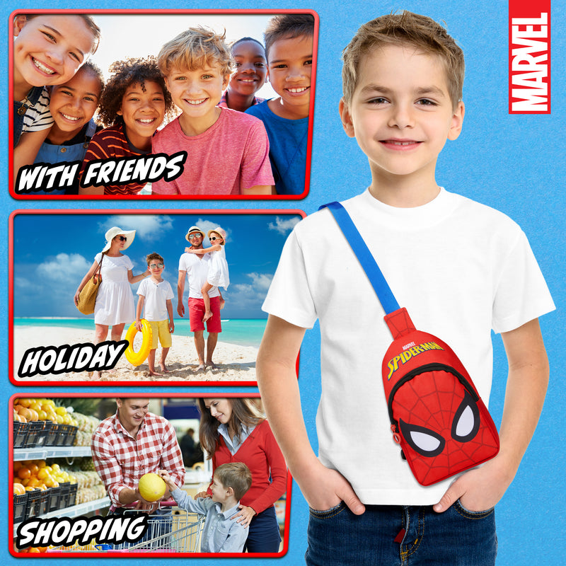 Marvel Spiderman Boys Crossbody Bag with Adjustable Strap - Get Trend