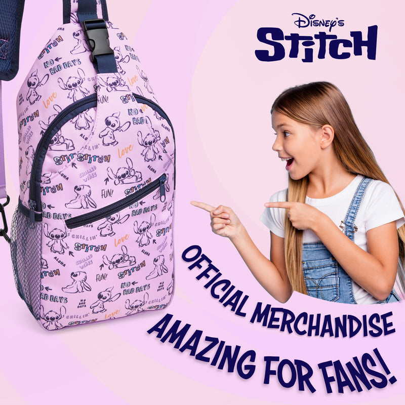Disney Stitch Girls Crossbody Bag with Adjustable Strap - Get Trend