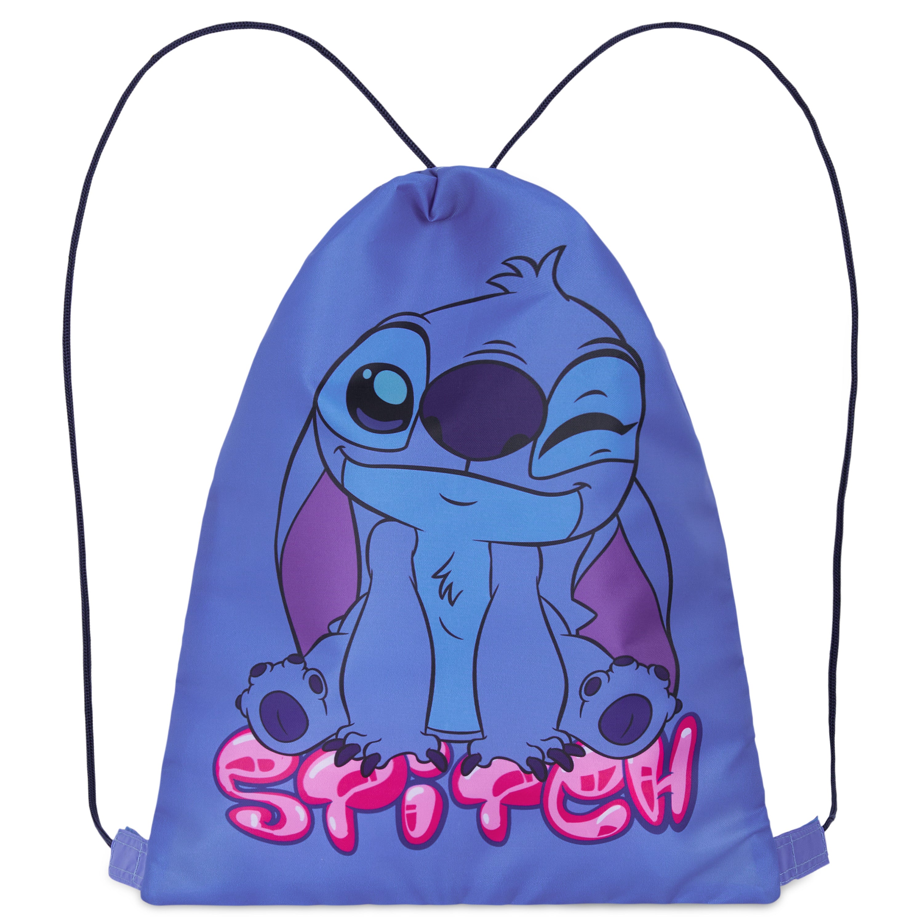 Disney Kids Drawstring Bags, 29 x 38cm Swimming Bag with Airflow Vent - Stitch - Get Trend