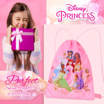 Disney Kids Drawstring Bags, 29 x 38cm Swimming Bag with Airflow Vent - Princess - Get Trend