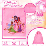 Disney Kids Drawstring Bags, 29 x 38cm Swimming Bag with Airflow Vent - Princess - Get Trend