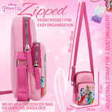 Disney Princess Girls Crossbody Bag with Compartments & Adjustable Strap Shoulder Bag