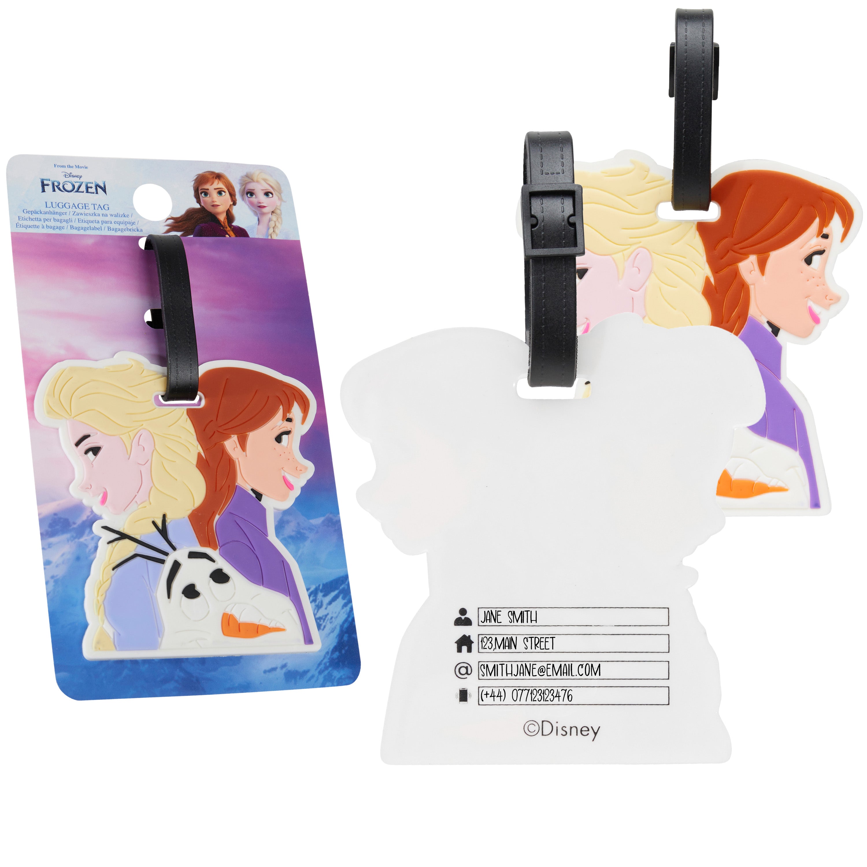 Disney Luggage Tags for Suitcase, Baggage Identification for Travel - FROZEN - Get Trend