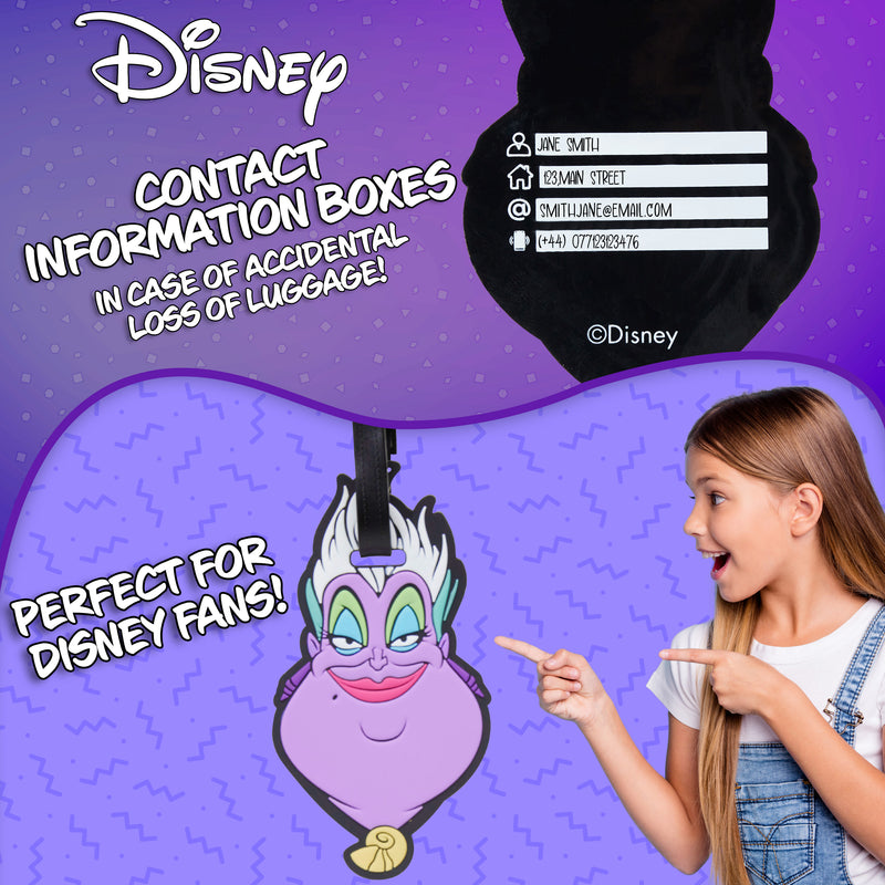 Disney Luggage Tags for Suitcase, Baggage Identification for Travel - URSULA - Get Trend