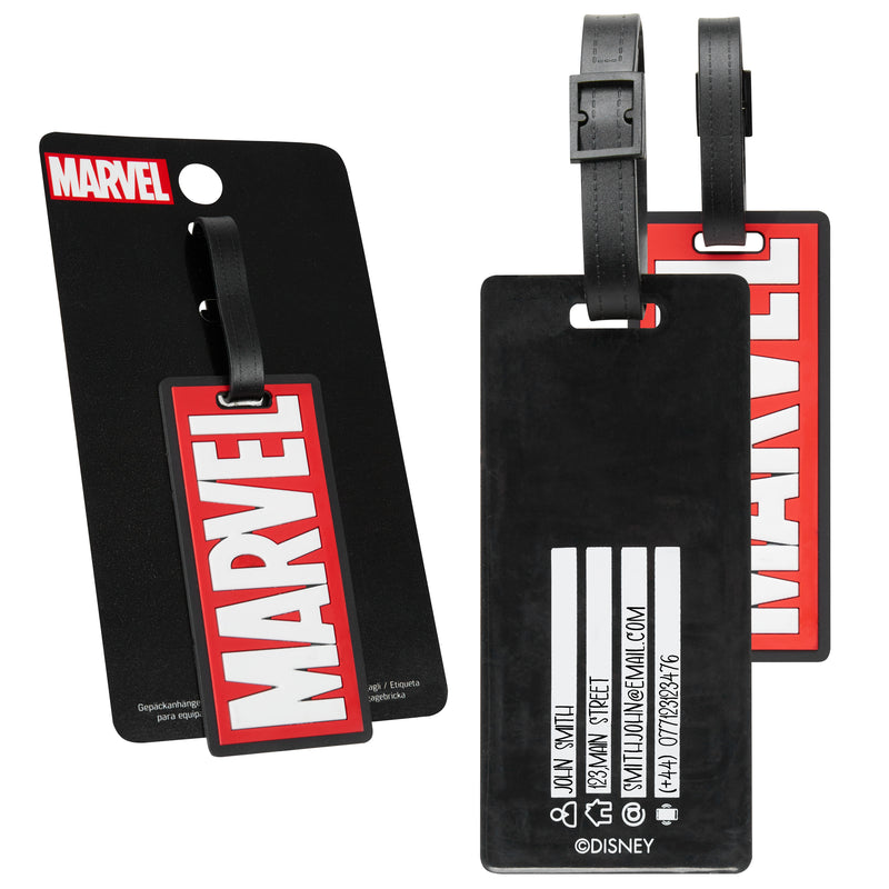 Marvel Luggage Tags for Suitcase, Baggage Identification for Travel Name Address (Red Marvel) - Get Trend