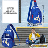 Sonic The Hedgehog Crossbody Bag Boys Teens Sling Bag Adjustable Strap Chest Bag