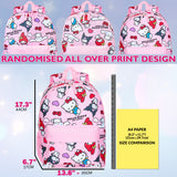 Hello Kitty Backpack Girls Teens Kawaii Rucksack All Over Print Kuromi My Melody School Bag Sports Travel PE Kit Daypack Anime Gifts for Girls