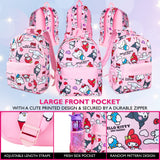 Hello Kitty Backpack Girls Teens Kawaii Rucksack All Over Print Kuromi My Melody School Bag Sports Travel PE Kit Daypack Anime Gifts for Girls