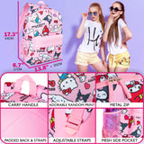 Hello Kitty Backpack Girls Teens Kawaii Rucksack All Over Print Kuromi My Melody School Bag Sports Travel PE Kit Daypack Anime Gifts for Girls