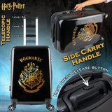 Harry Potter Hard Shell Suitcase, 67 x 42 x 25cm, 60L Capacity, 4 Wheels Combination Lock - Travel Essentials (M/67cm - 60L, Black)