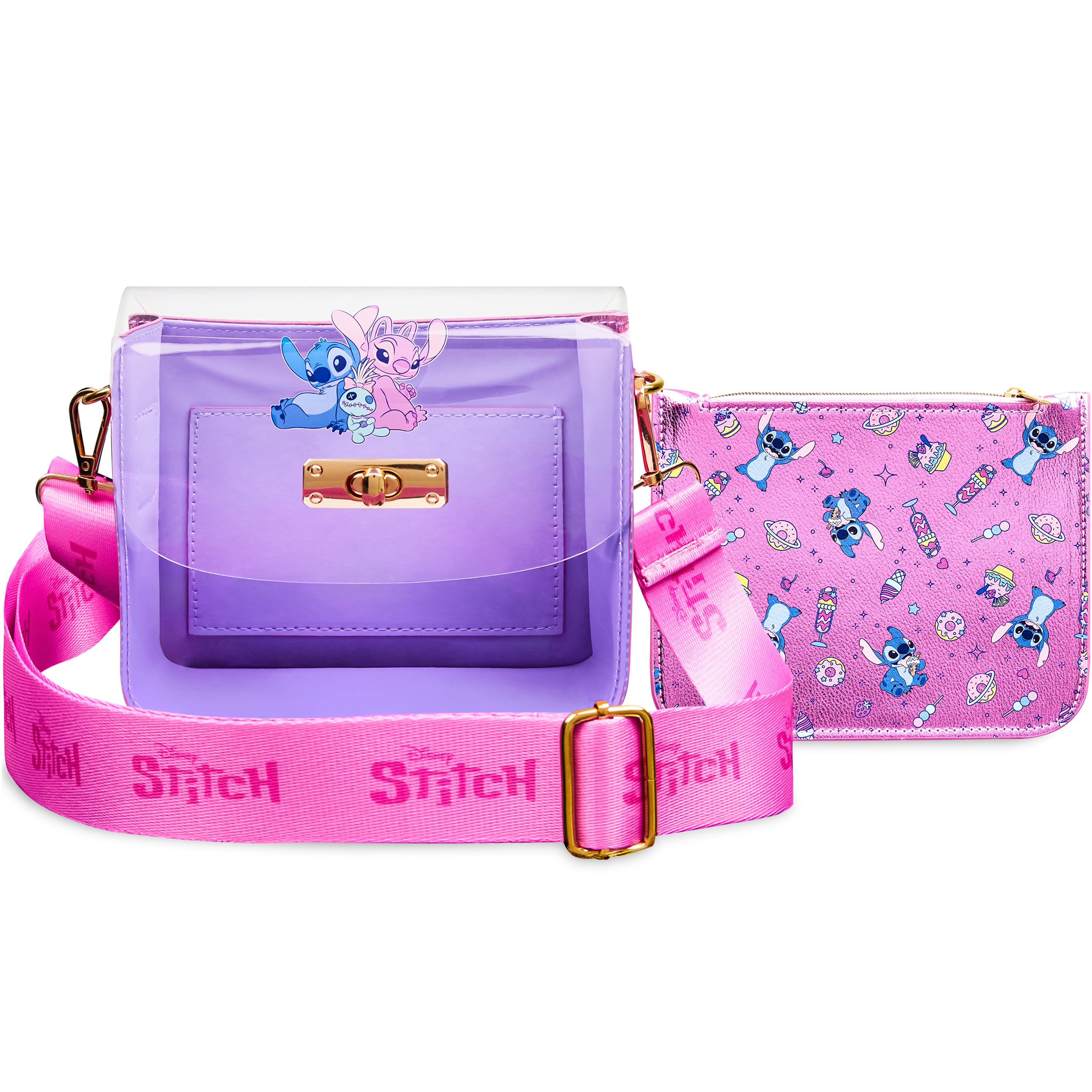 Disney Stitch Handbag for Girls Teens Crossbody Shoulder Bag and Zipped Coin Purse Travel Holiday Shopping Stitch Gifts - Get Trend