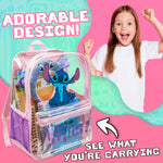 Disney Stitch Backpack Transparent School Bag for Girls Teens Fashion Rucksack Clear - Get Trend