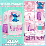Disney Stitch Backpack Transparent School Bag for Girls Teens Fashion Rucksack Clear - Get Trend