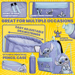 Disney Stitch Backpack School Supplies Set 5 Pieces with Rucksack Swimming Bag Pencil Case Water Bottle and Keyring Back to School Stitch Gifts - Get Trend