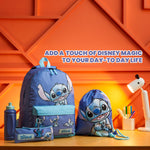 Disney Stitch Backpack School Supplies Set 5 Pieces with Rucksack Swimming Bag Pencil Case Water Bottle and Keyring Back to School Stitch Gifts - Get Trend