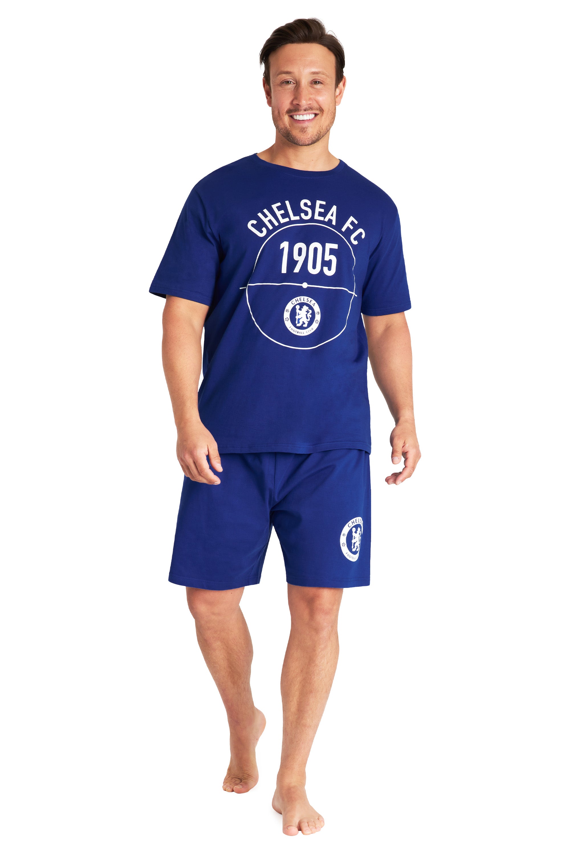 Chelsea Mens Pyjamas Set, 2 Piece T-Shirt and Short PJs - Get Trend