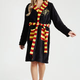 Harry Potter Dressing Gown, Adult Fleece Hooded Dressing Gowns for Women Or Men