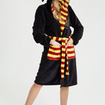Harry Potter Dressing Gown, Adult Fleece Hooded Dressing Gowns for Women Or Men - Get Trend