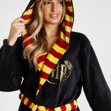 Harry Potter Dressing Gown, Adult Fleece Hooded Dressing Gowns for Women Or Men