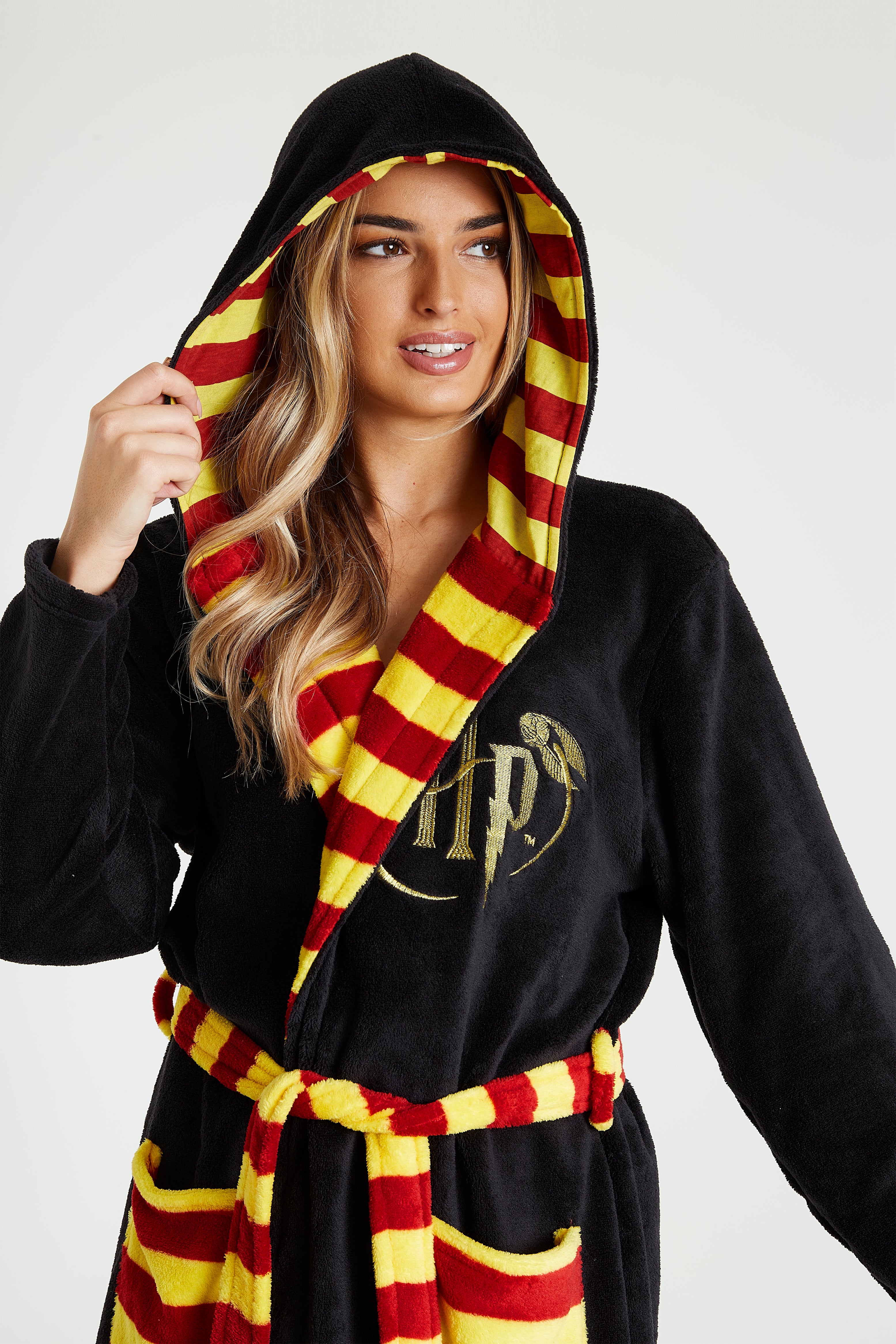 Harry Potter Dressing Gown, Adult Fleece Hooded Dressing Gowns for Women Or Men - Get Trend