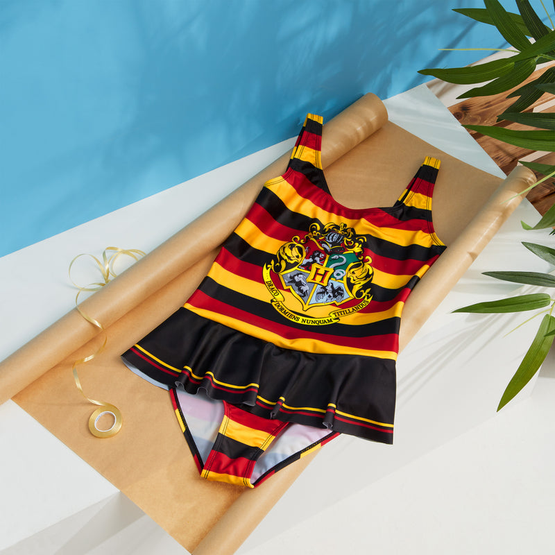 Harry Potter Girls Swimming Costume  One Piece Full Body Swimsuit