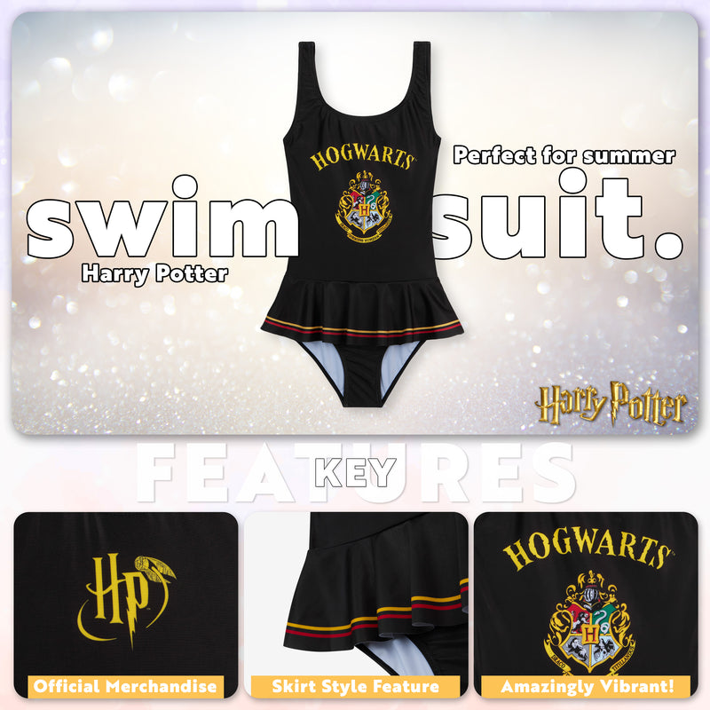 Harry Potter Girls Swimming Costume One Piece Full Body Swimsuit