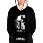 The Mandalorian Mens Hoodies  Black Oversized Hoodie,  Baby Yoda Gifts - Get Trend
